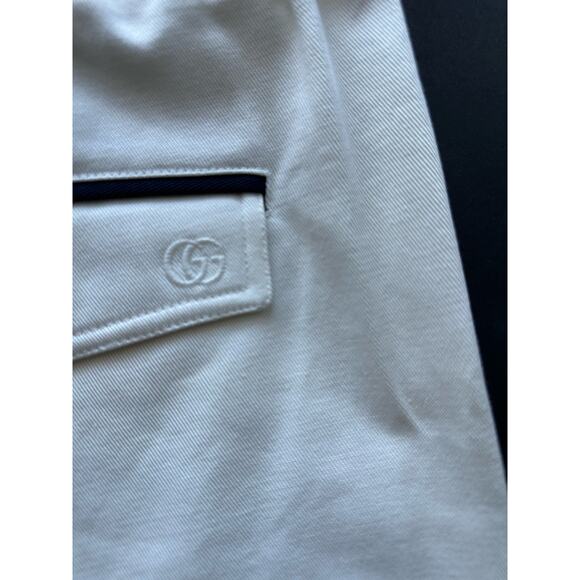 Gucci Double G Embroidery Men’s Short Pants White 32 US/48 Eu 746847 NWT $1250 - Picture 8 of 14